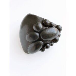 Natalia Brilli Vintage Black Lamb Leather Cuff 2000s Y2K